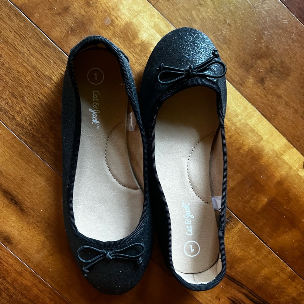 Cat & Jack Sparkly Black Flats